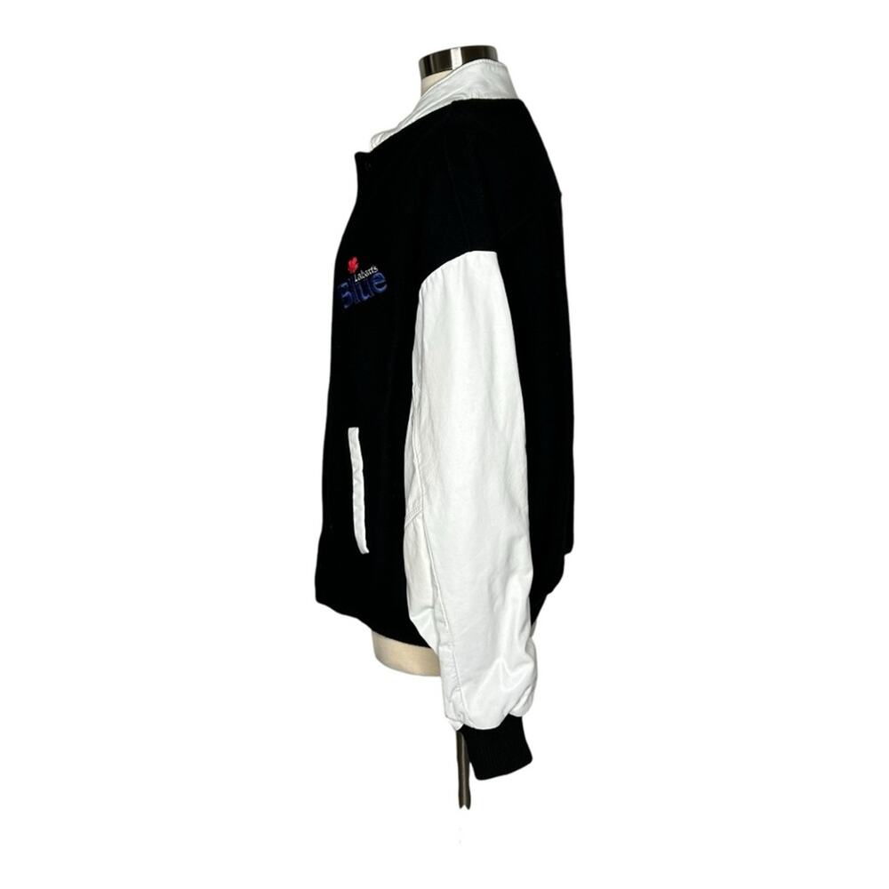 Labatt's Blue Colin James Vintage Cactus Jack Leather Wool Tour Bomber Jacket - Picture 3 of 14